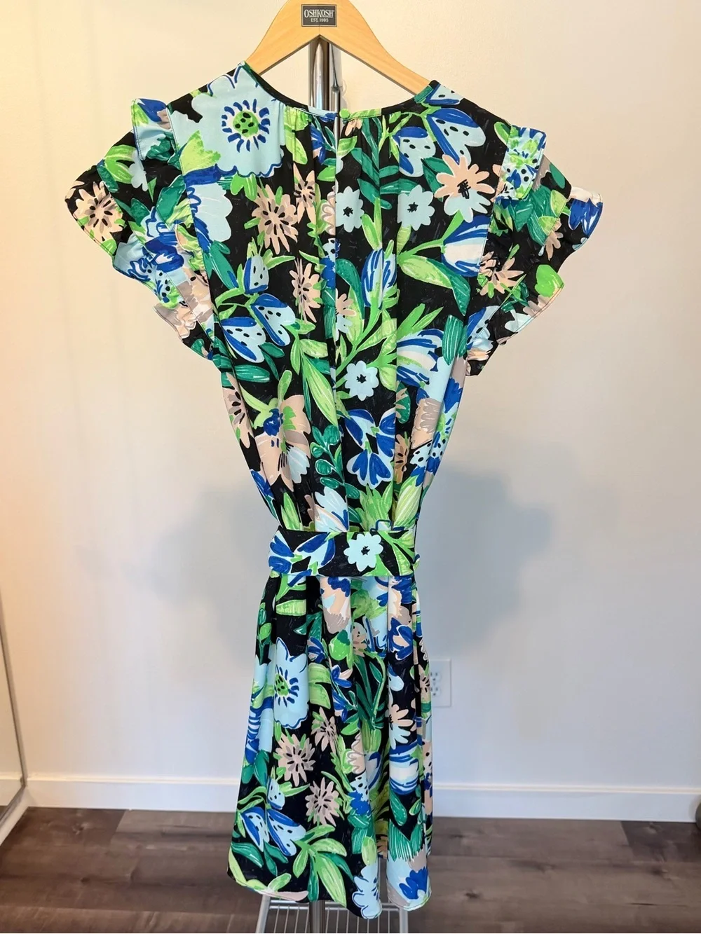 Kate Spade Full Bloom Vibrant Floral Flutter Sleeve Mini Dress Women’s Size 10